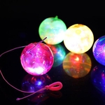 6.5cm LED piscando Rubber Bouncing Ball bola luminosa com corda estresse bola de cristal colorido Bola Ligting Brinquedos Novel lighting equipment