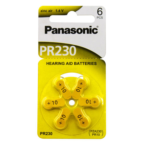 6 Baterias Pr230 Aparelho Auditivo Panasonic Cartela Bateria