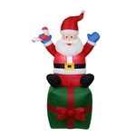 6 Feet Altura Papai Noel inflável com luz para o Natal Início Quintal Ornamentos Prop