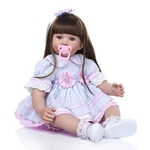 60cm NPK Boneca Reborn Baby Doll Simulation Princess Doll Silicone Baby Girl Lifelike Infant Toy Children Christmas Gift