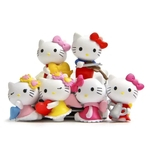 6pcs quentes / set Olá Kitty Toy Action Figure dos desenhos animados meninas estabelecidos Anime Olá Kitty festa de Natal bonito para crianças Kid Toy Figuras