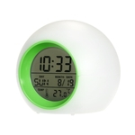 7 Cores Relógio Despertador Digital 12/24 Horas Snooze Sleep Função Temperatura Temporizador Display Led para Quarto Presente Do Banheiro Presente