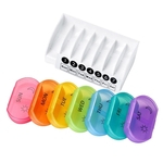 7 Dia Pill Organizer Caso Carteira Caixa De Kits De Viagem Semanal Dispenser