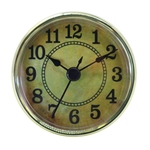 70mm Dial Movimento de inserção de relógio de quartzo numeral árabe preto com guarnição dourada