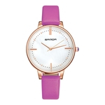 227Fashion Mulher na moda Relógios Feminino Leather Strap Rodada Dial relógio de quartzo