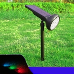 New 7LEDs Waterproof 7colors Mudança alimentados por energia solar Courtyard Luz de gramado Ground lamp