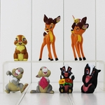 7pcs / lot Kawaii Bambi clássico PVC figura modelo Brinquedos bonecas para presentes dos miúdos