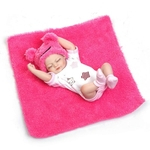 High quality 28cm simulação completa de silicone renascido Dolls Lifestyle Mini banha o bebê Toy Educação Helper Comfort bebê