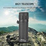 8x21 Monocular exterior compacta ajustáveis ¿¿telescópios Foco com saco para Bird observação da vida selvagem Caça Camping Viajar Cenário Wildlife