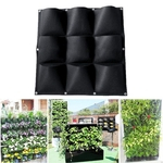 9 Bolsos Verticais Plantar Sacos Pendurados Planter Pot Vertical Jardim Planta Que Cresce Container Bag Flower Varanda Parede Sementeira