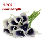 9 PCS 14 Polegada Bouquet de Noiva Simulação Artificial Real-touch PU Flores Roxo Calla Lily