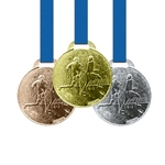 40 Medalhas Futebol Metal 35mm Ouro Prata Bronze