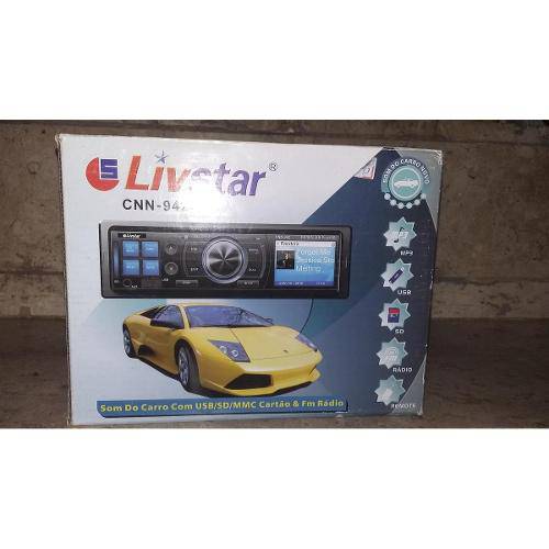 9645 Som Dp Carro com Usb/Sd/Mmc/Cartao e Radio Fm Livstar