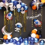 99 Pçs / set Spaceman FELIZ ANIVERSÁRIO Balões de Látex Feliz Festa de Aniversário Decoração Crianças Balões de Ar Conjunto de Fontes do Chuveiro de Bebê
