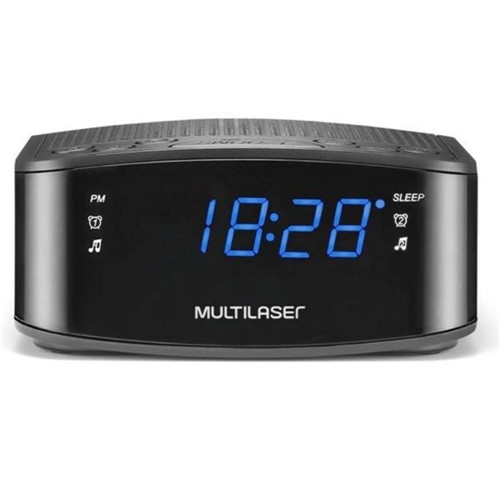 Rádio Relógio FM com Led Azul SP288-Multilaser