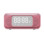 A BT506 Relógio Despertador falante sem fio Mini Alto-falante Alto-falante duplo Espelho Despertador