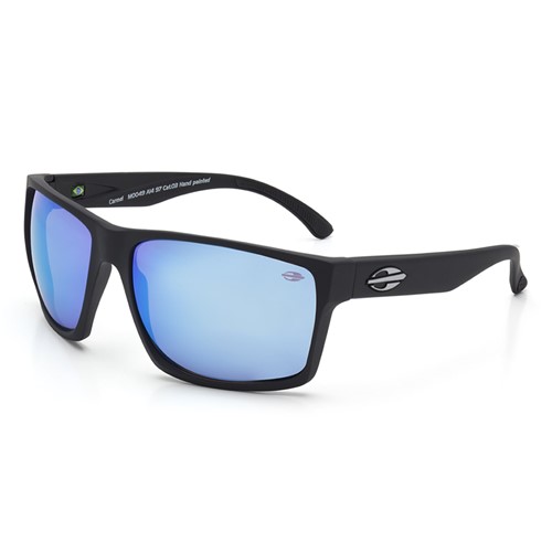 Ãculos de Sol Mormaii Carmel Preto Fosco Lente Revo Azul Preto - Preto - Masculino - Dafiti