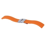 Pulseira De Relógio De Borracha Laranja Implantação Fivela à Prova Dwaterproof água 24mm