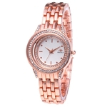 Steel Belt Watch Fashion Women Watches Ladies Rhinestone Case Wristwatch Clock