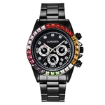 Stainless Steel Luxury Men Fashion Colorful Analog Sport Quartz Wrist Watch