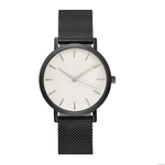 A?o inoxid¨¢vel ultra-fino Strap Watch Homens Mulheres rel¨®gio de pulso rel¨®gio de quartzo