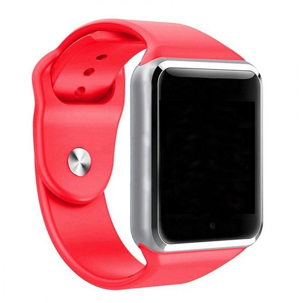 A1 Relógio Inteligente Smart Watch Bluetooth Chip Android S7 Vermelho