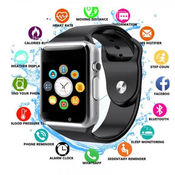 A1 Relógio Smartwatch, Android, Notificações Face e WhattsApp Bluetooth Camera - Concise Fashion Style