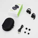 A9 TWS Sports fones de ouvido sem fio Bluetooth Headphones Fones de ouvido estéreo-hook Redução de Ruído Headset com 400mAh carregamento caso