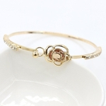 Acessório pulseira jóias pulseira flor camélia de Rose recorte Zircon Mulheres