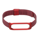Acessórios de faixa de cintas de pulso de aço inoxidável para Xiaomi Mi Band 3/4 vermelho