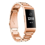 Aço inoxidável relógio inteligente Wrist Band Wrist Watchband Para Fitbit Carga 3