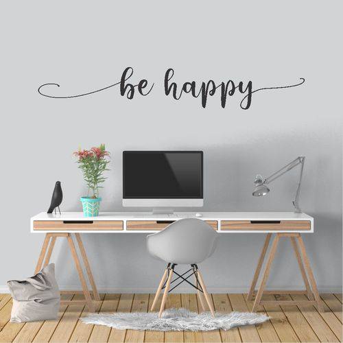 Adesivo de Parede - Be Happy - Ade065