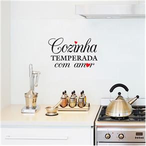 Adesivo de Parede Frase Cozinha Temperada