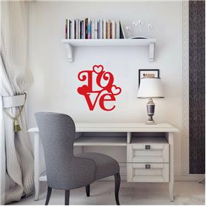 Adesivo Decorativo de Parede - Romantico - Love 3 - Preto