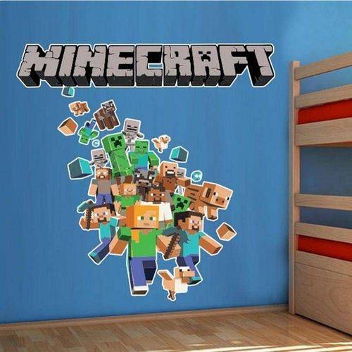 Tamanhos, Medidas e Dimensões do produto Adesivo de Parede Infantil Minecraft