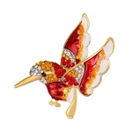 Amyove Lovely gift Adorável Voar Hummingbird Broche Lady multicoloridos cristais espumantes animal breastpin Presente de Natal Pin