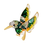 Adorável Voar Hummingbird Broche Lady multicoloridos cristais espumantes animal breastpin Presente de Natal Pin