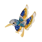 Adorável Voar Hummingbird Broche Lady multicoloridos cristais espumantes animal breastpin Presente de Natal Pin