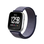 Ajustáveis Velco Nylon Strap Esporte Loop Pulseiras Banda Para Fitbit Versa Aptidão Relógio Inteligente