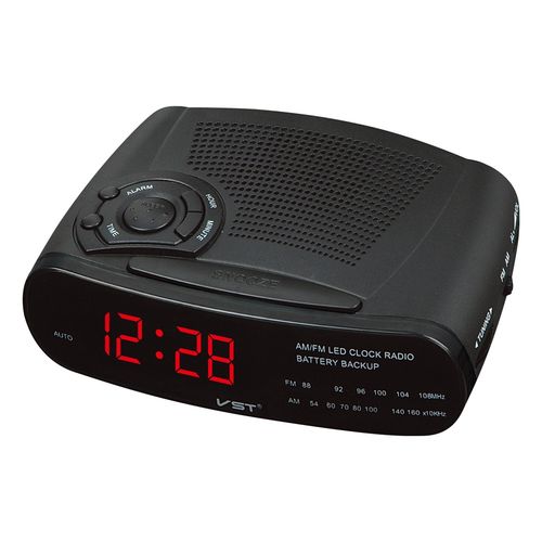 Alarm Clock Radio com Am / Fm Digital Display Led com Snooze, Backup de Bateria Função
