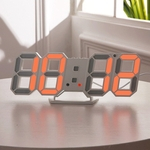 Alarme 3D Relógio Digital LED Wall Número Time Clock LED Clock