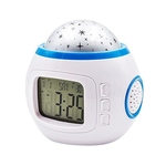 Alarme UI1038 LED Relógio Digital Snooze estrelado estrela de incandescência Alarm Clock para o calendário crianças bebê quarto termômetro Projector Luz Noite