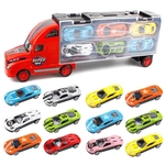 Alloy Large Storage Container Truck Crianças Veículo Mini salvamento da Emergência do Carro de bombeiros Set Toy