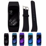 Alta qualidade novo luxo esporte relógio de silicone cinta de cinto de substituição para samsung gear fit 2 sm-r360 s / l pulseira