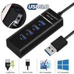 Alta velocidade de 4 portas USB 3.0 multi HUB Splitter Expansão Adaptador PC Desktop Laptop