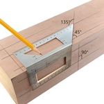 Alum¨ªnio Madeira Scriber T R¨¦gua Multifunction 45/90 Grau R¨¦gua Angle