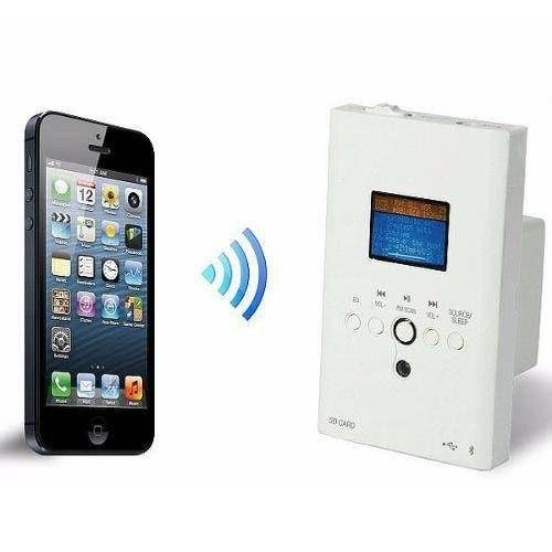 Amplificador Som Ambiente 30w C/ Bluetooth e Usb 110v Slim In Wall - Frahm