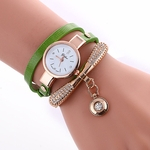 Amyove Lovely gift Moda requintada decoração de metal pulseira de relógio de quartzo para mulheres menina