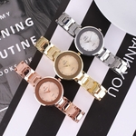 Amyove Lovely gift Mulheres menina simples Exquisite All-jogo Rodada Dial pulseira relógio