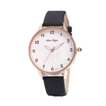 Analog Strap Lady simples Cervos Relógio de quartzo PU Leather Pin Buckle Relógio Casual de pulso